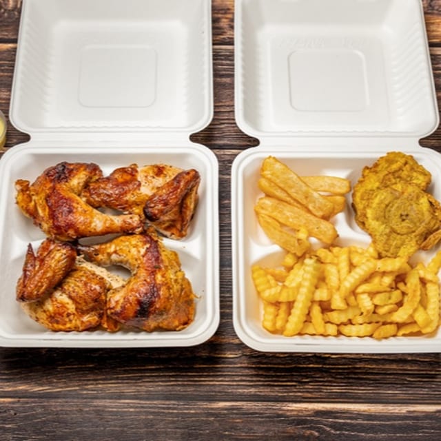 Whole Chicken, Three Sides, & Sauces.